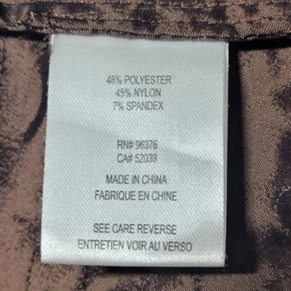 SAMUEL DONG Jacket, M, Brown, Ribbon Strips, Zipper front, Hand Wash - Picture 13 of 14